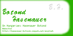 botond hasenauer business card